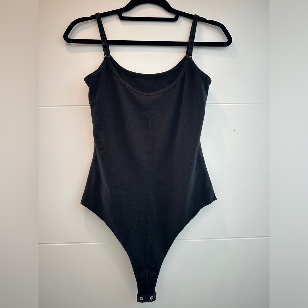 LNA Black Bodysuit Scoop Neck Adjustable Strap Fitted Basic | Size XS - Picture 10 of 13